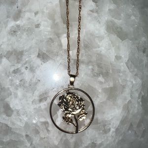 Gold Rose Necklace